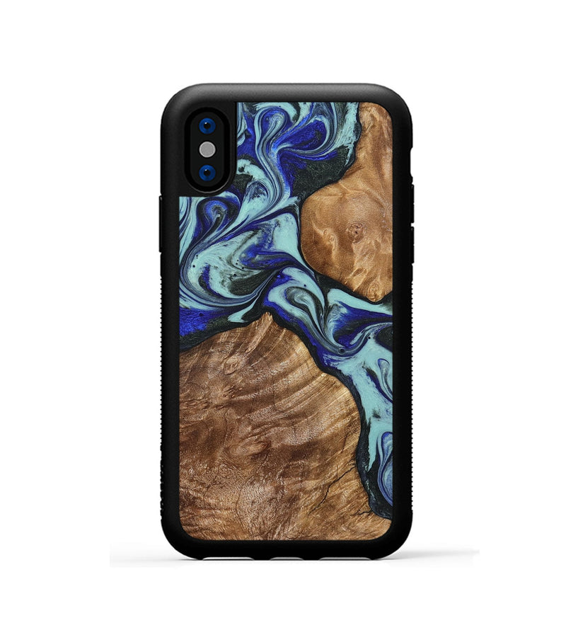 iPhone Xs Wood Phone Case - Jed (Green, 822660)