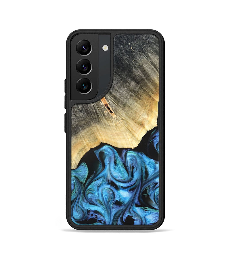 Galaxy S22 Wood Phone Case - Adalyn (Blue, 822662)