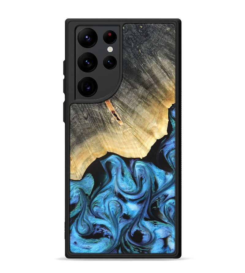 Galaxy S22 Ultra Wood Phone Case - Adalyn (Blue, 822662)