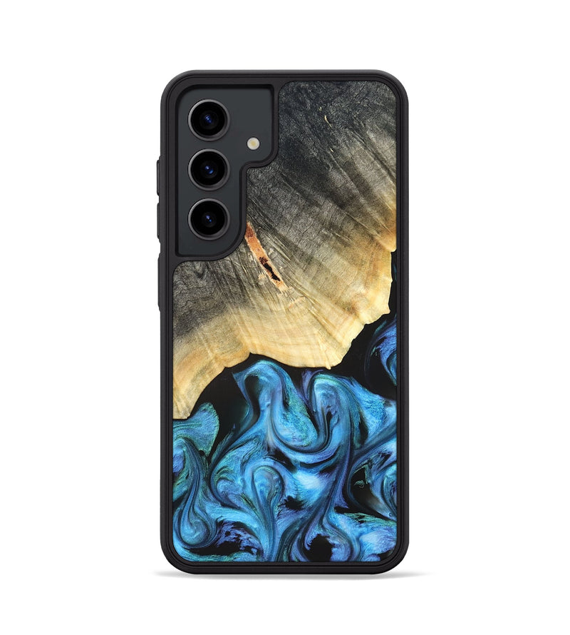 Galaxy S24 Wood Phone Case - Adalyn (Blue, 822662)
