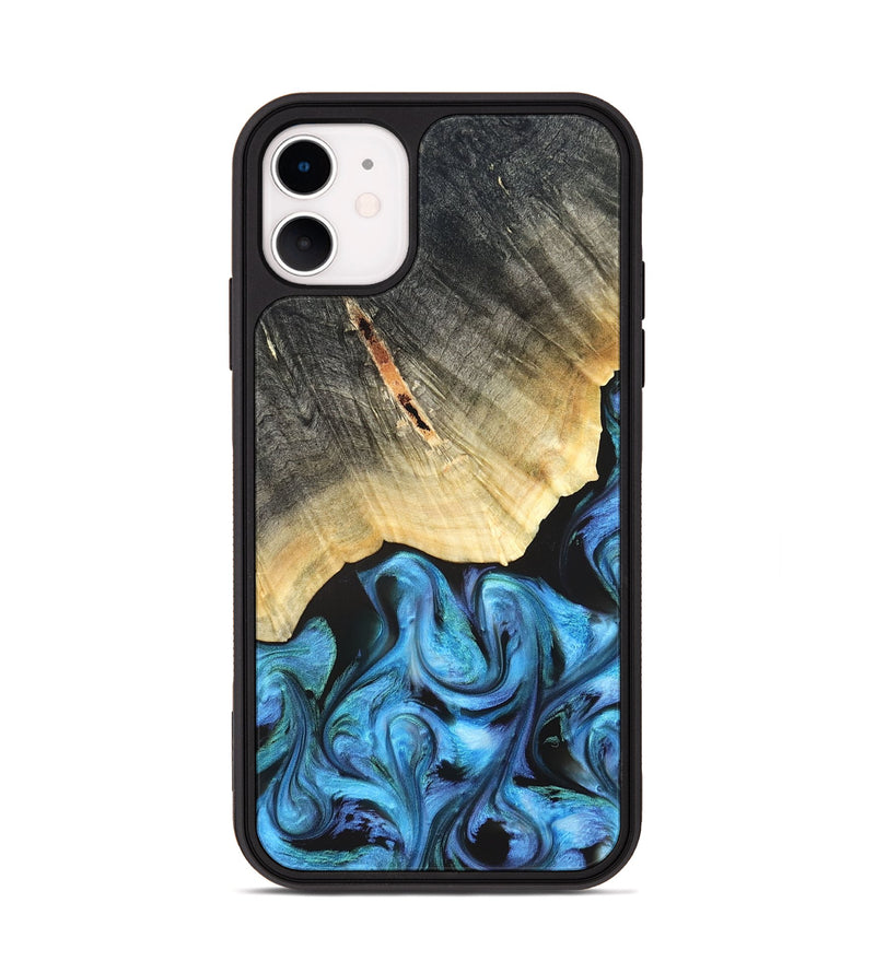 iPhone 11 Wood Phone Case - Adalyn (Blue, 822662)