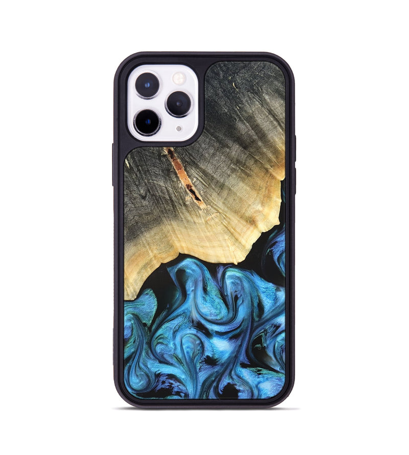 iPhone 11 Pro Wood Phone Case - Adalyn (Blue, 822662)