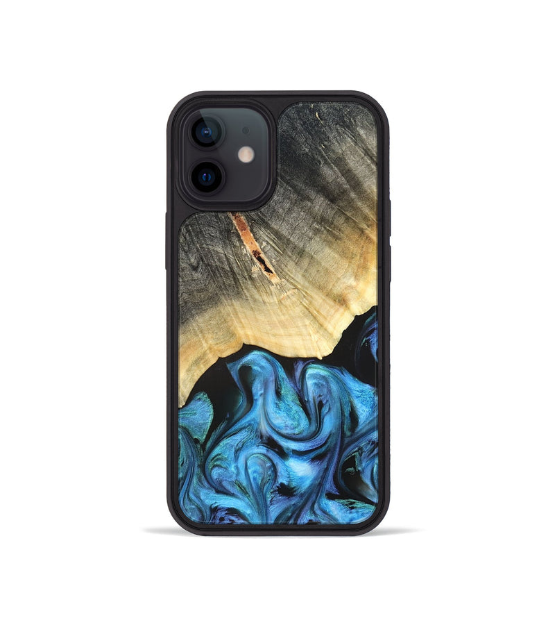 iPhone 12 mini Wood Phone Case - Adalyn (Blue, 822662)
