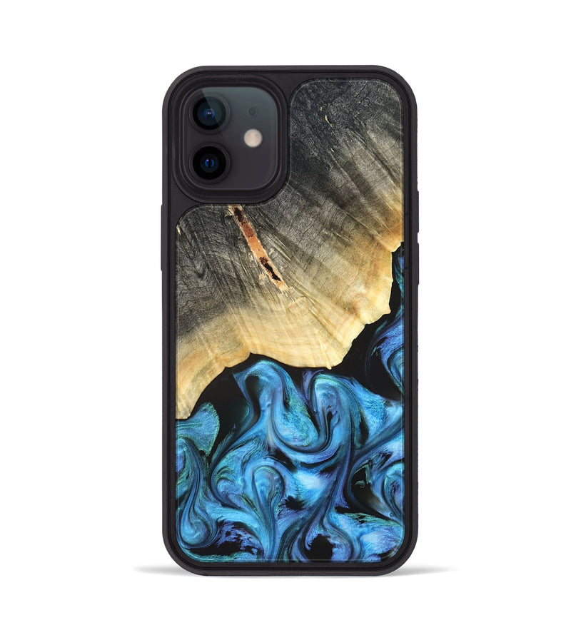 iPhone 12 Wood Phone Case - Adalyn (Blue, 822662)