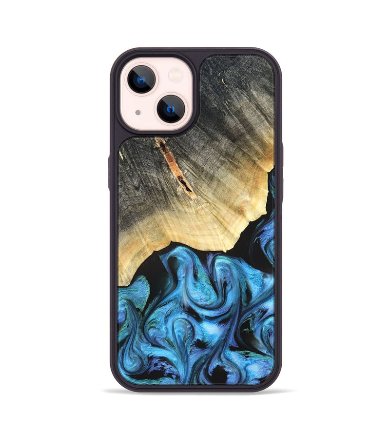 iPhone 14 Wood Phone Case - Adalyn (Blue, 822662)