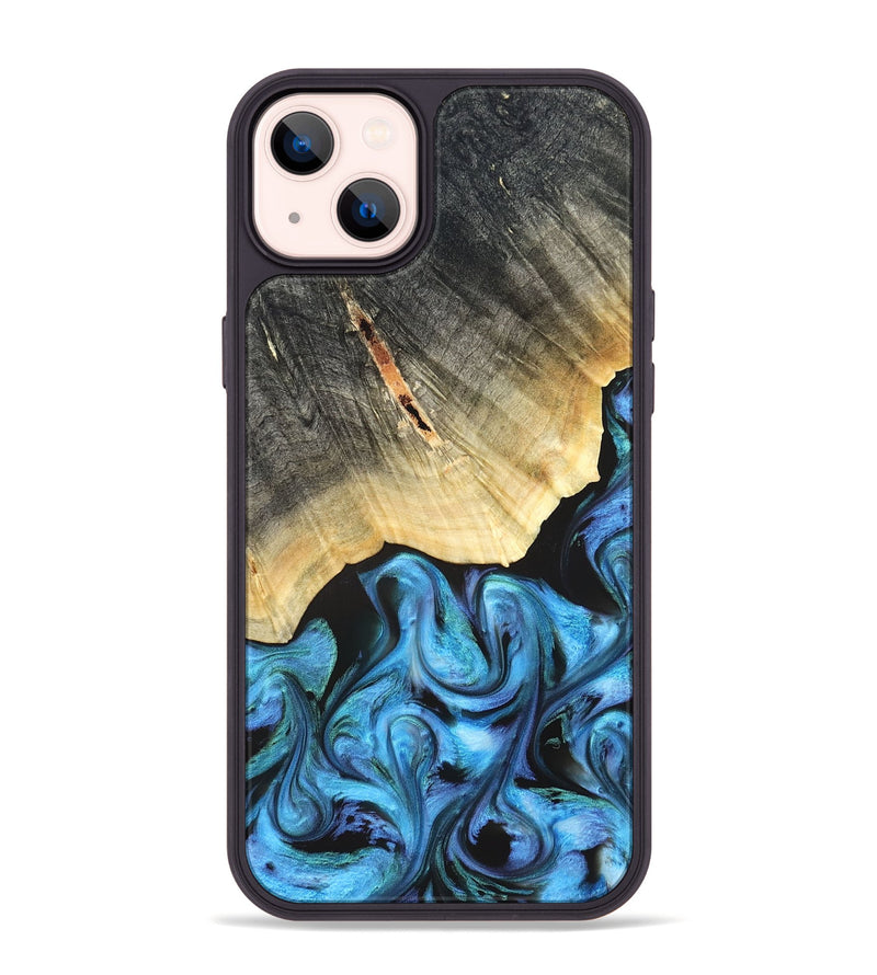 iPhone 14 Plus Wood Phone Case - Adalyn (Blue, 822662)