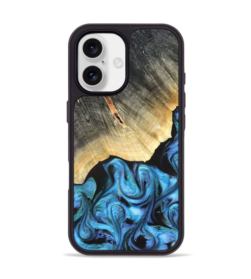 iPhone 17 Wood Phone Case - Adalyn (Blue, 822662)
