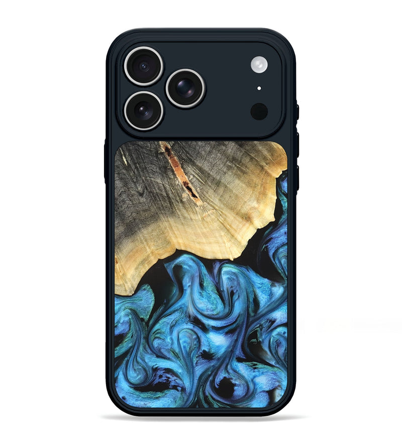 iPhone 17 Pro Max Wood Phone Case - Adalyn (Blue, 822662)
