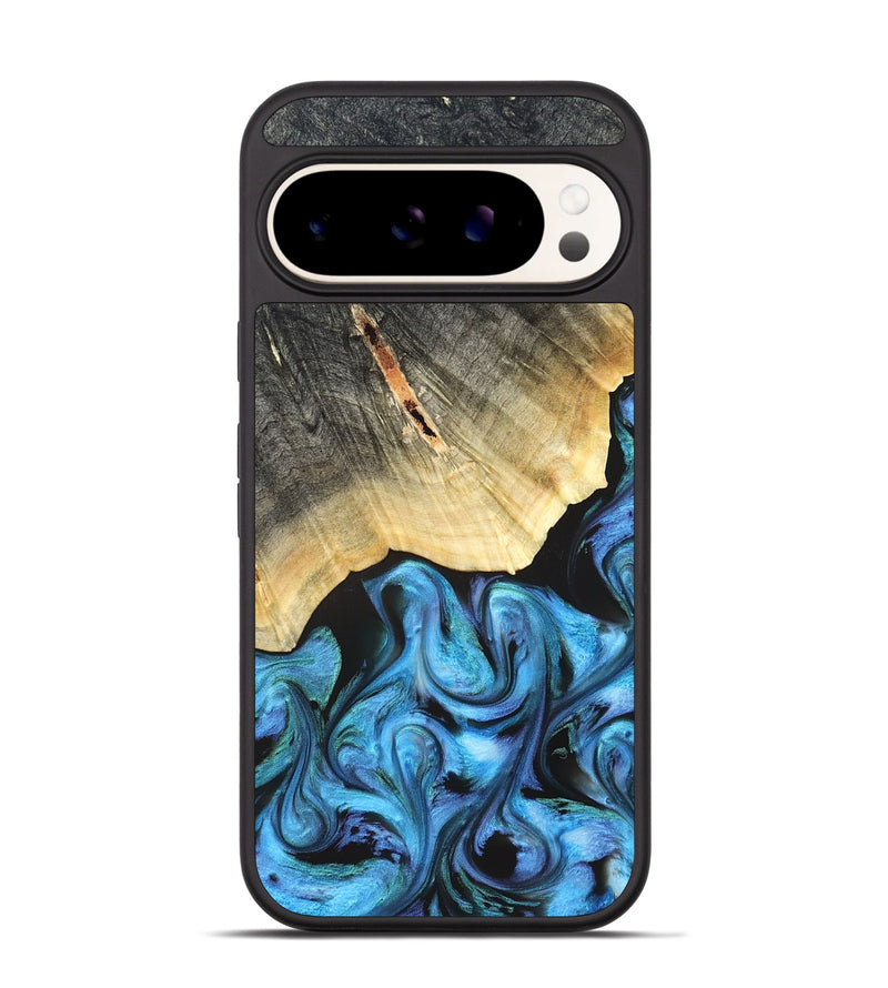 Pixel 9 Pro Wood Phone Case - Adalyn (Blue, 822662)