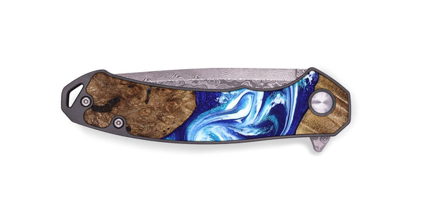 EDC Wood Pocket Knife - Laura (Blue, 822667)