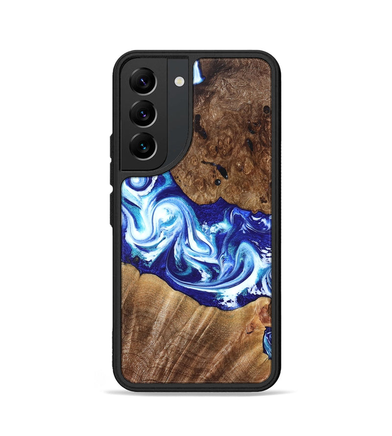 Galaxy S22 Wood Phone Case - Laura (Blue, 822667)