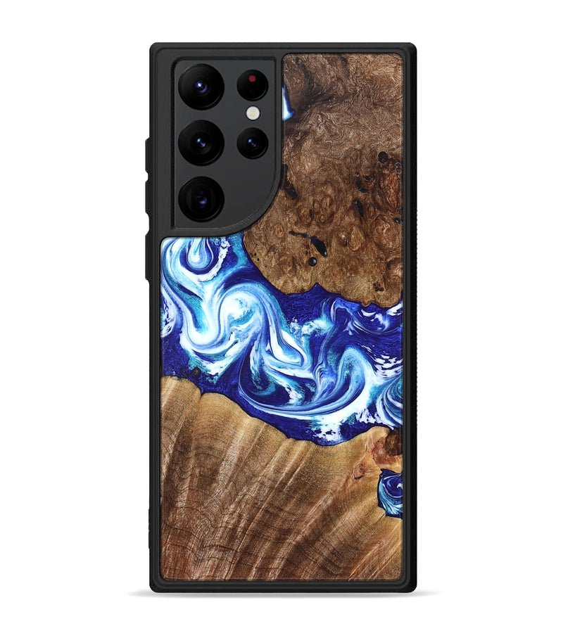 Galaxy S22 Ultra Wood Phone Case - Laura (Blue, 822667)