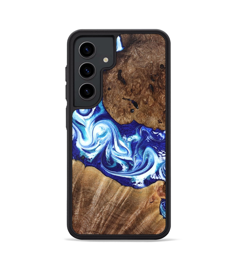 Galaxy S24 Wood Phone Case - Laura (Blue, 822667)