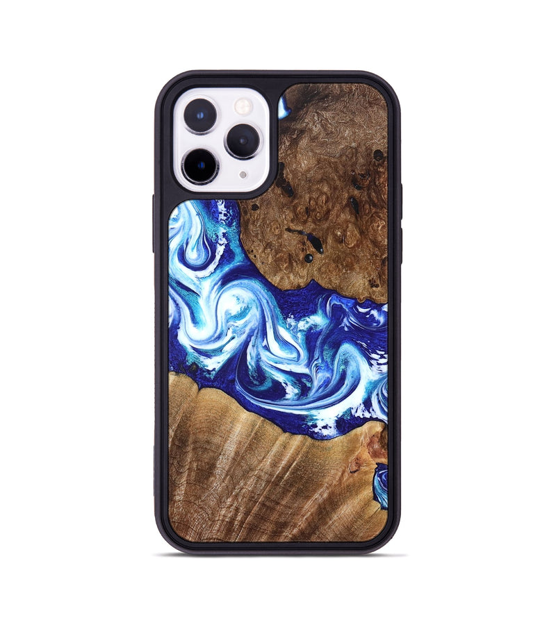 iPhone 11 Pro Wood Phone Case - Laura (Blue, 822667)