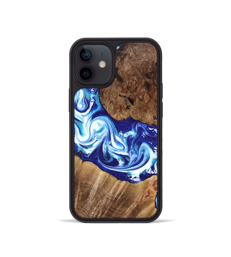 iPhone 12 mini Wood Phone Case - Laura (Blue, 822667)
