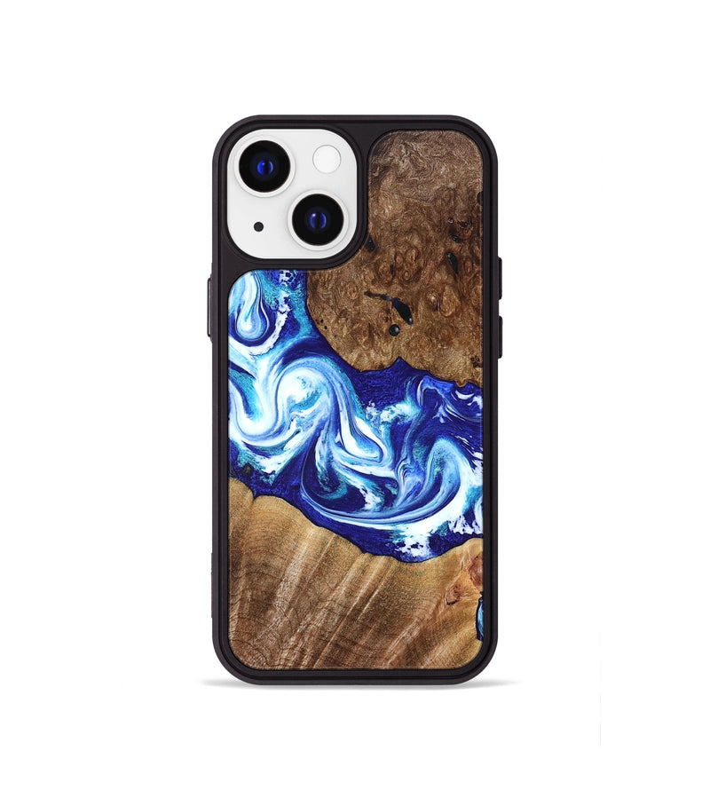 iPhone 13 mini Wood Phone Case - Laura (Blue, 822667)