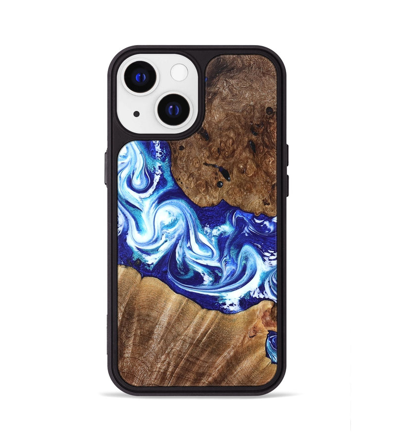 iPhone 13 Wood Phone Case - Laura (Blue, 822667)