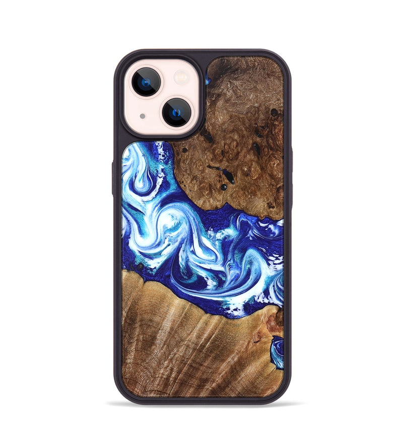 iPhone 14 Wood Phone Case - Laura (Blue, 822667)