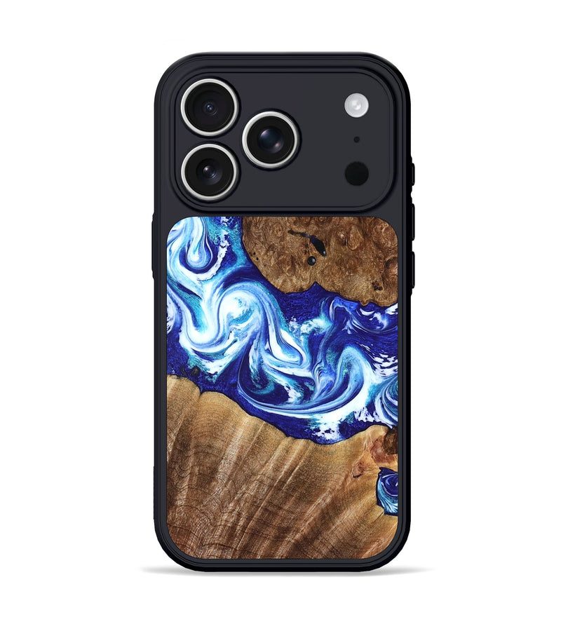 iPhone 17 Pro Wood Phone Case - Laura (Blue, 822667)