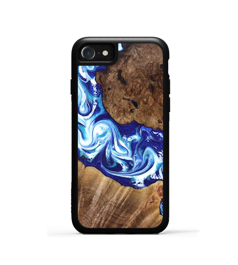 iPhone SE Wood Phone Case - Laura (Blue, 822667)