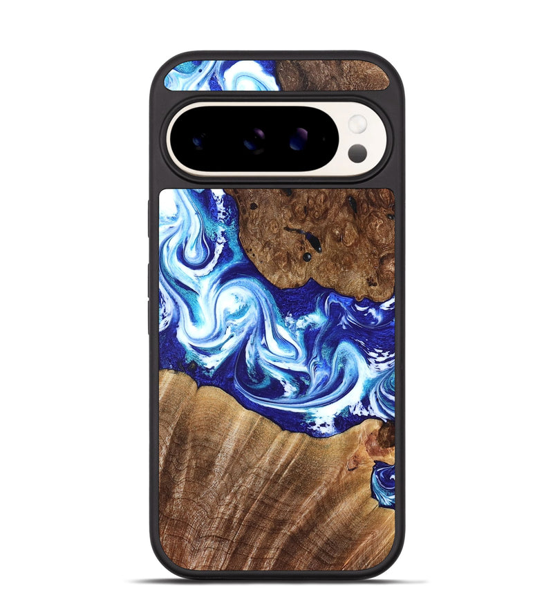 Pixel 9 Pro Wood Phone Case - Laura (Blue, 822667)