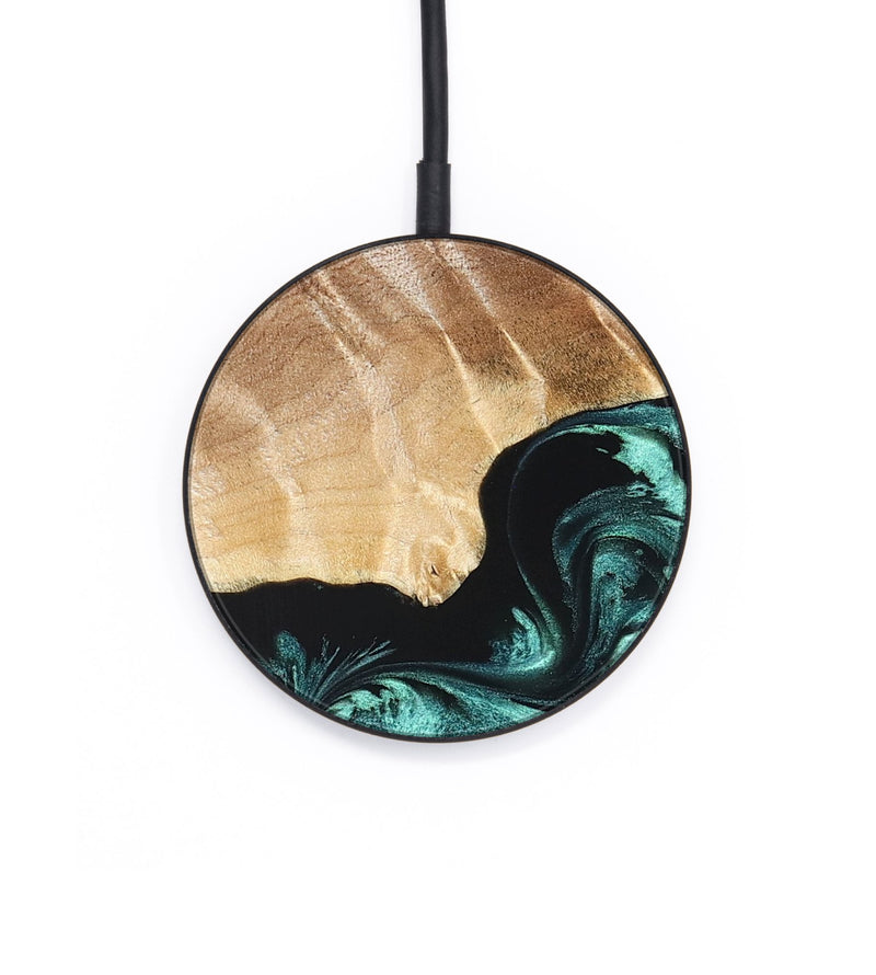 Circle Wood Wireless Charger - Gene (Green, 822670)