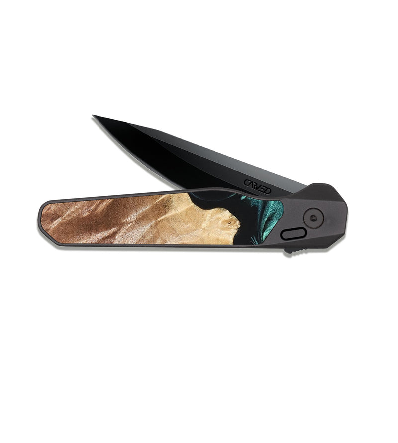 EDC Dark Slate Wood Pocket Knife - Gene (Green, 822670)