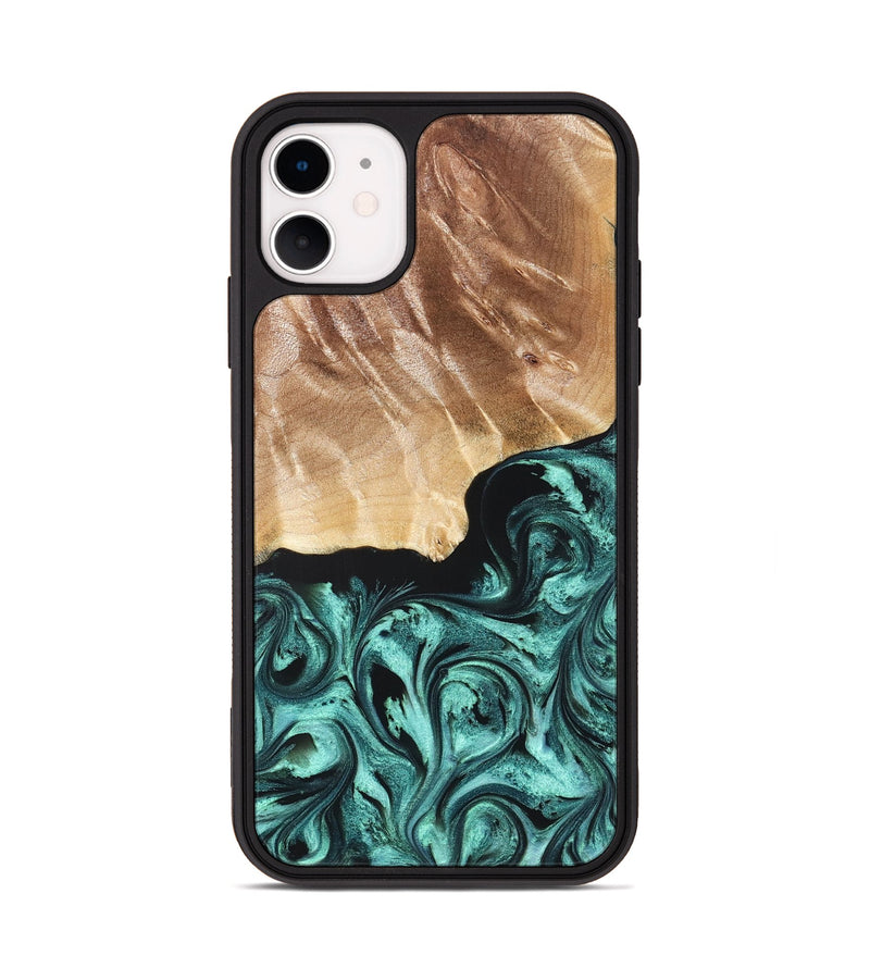 iPhone 11 Wood Phone Case - Gene (Green, 822670)