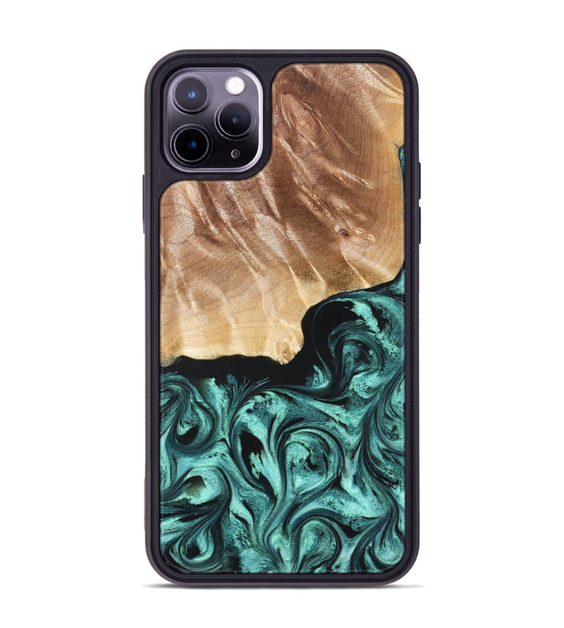 iPhone 11 Pro Max Wood Phone Case - Gene (Green, 822670)
