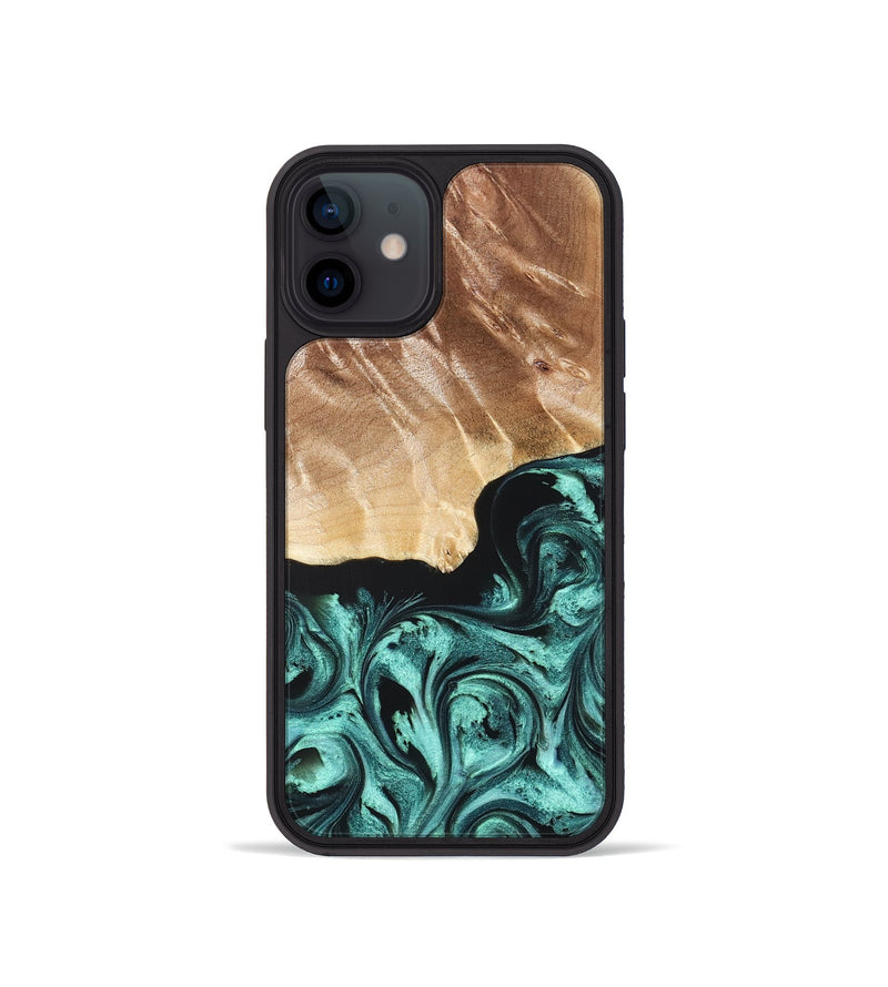 iPhone 12 mini Wood Phone Case - Gene (Green, 822670)