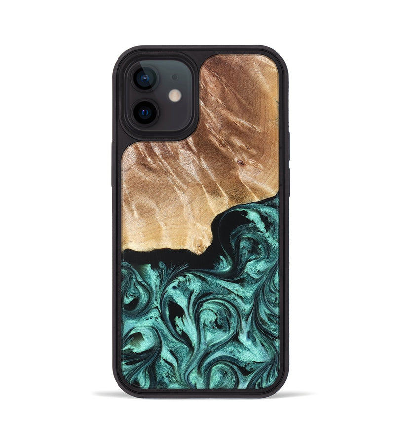 iPhone 12 Wood Phone Case - Gene (Green, 822670)