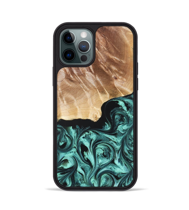 iPhone 12 Pro Wood Phone Case - Gene (Green, 822670)