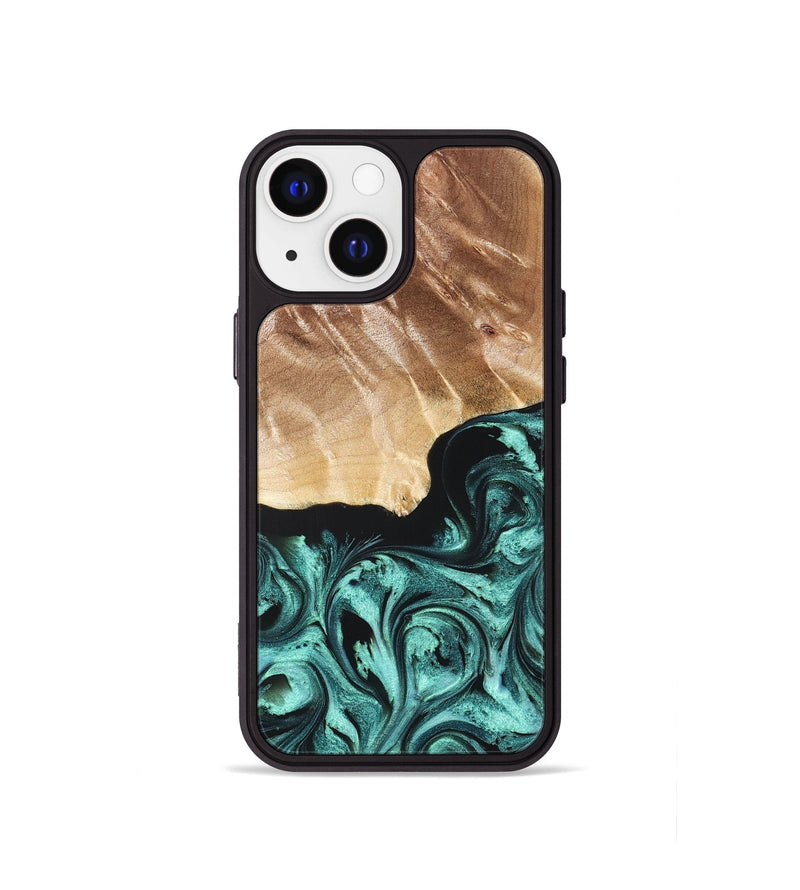 iPhone 13 mini Wood Phone Case - Gene (Green, 822670)