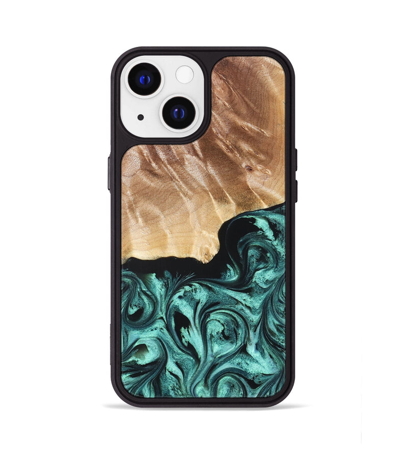 iPhone 13 Wood Phone Case - Gene (Green, 822670)