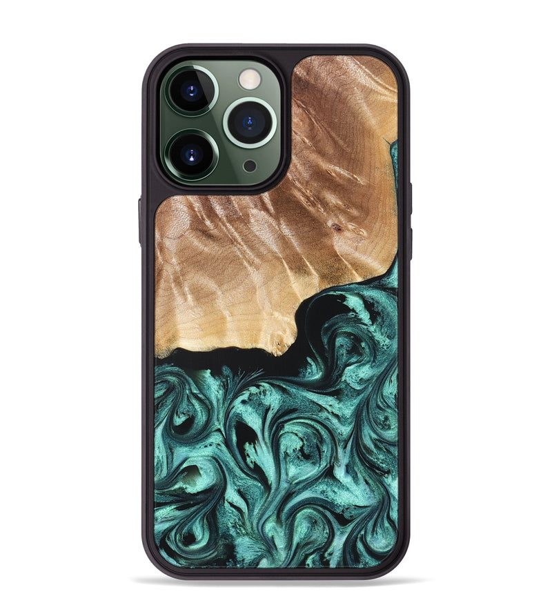 iPhone 13 Pro Max Wood Phone Case - Gene (Green, 822670)