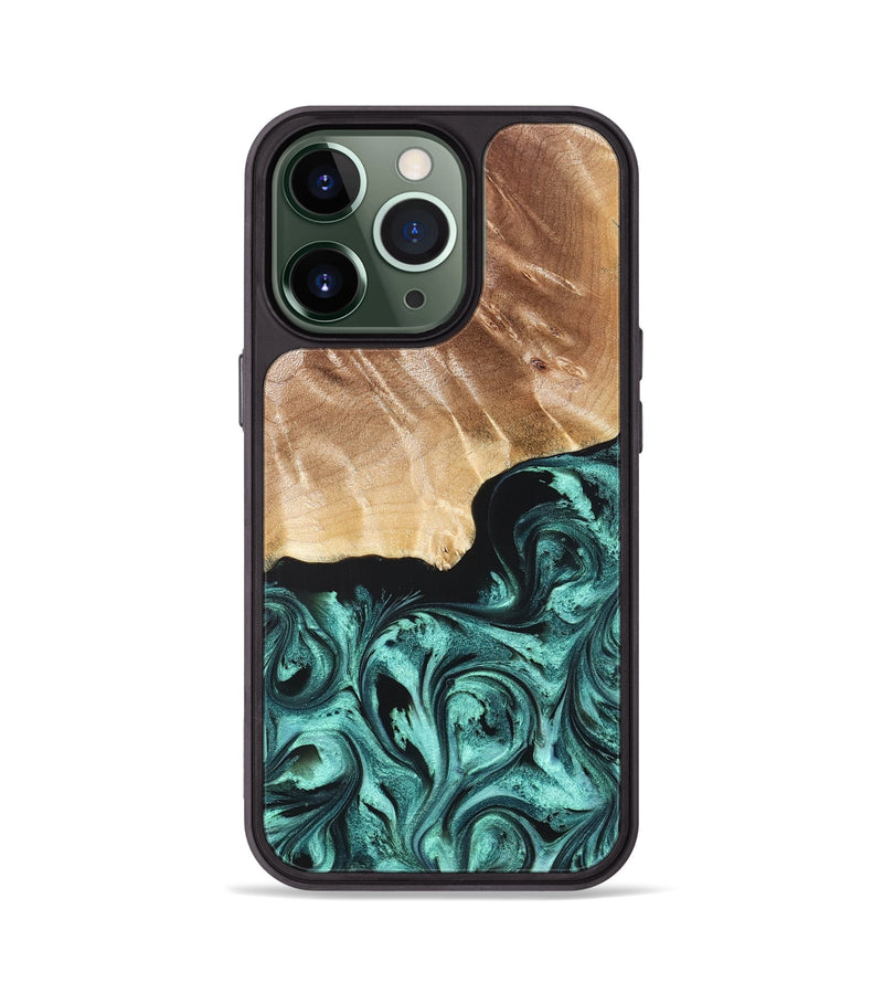 iPhone 13 Pro Wood Phone Case - Gene (Green, 822670)
