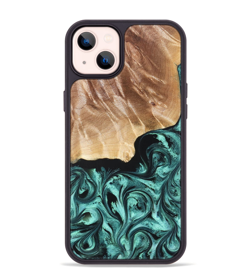 iPhone 14 Plus Wood Phone Case - Gene (Green, 822670)