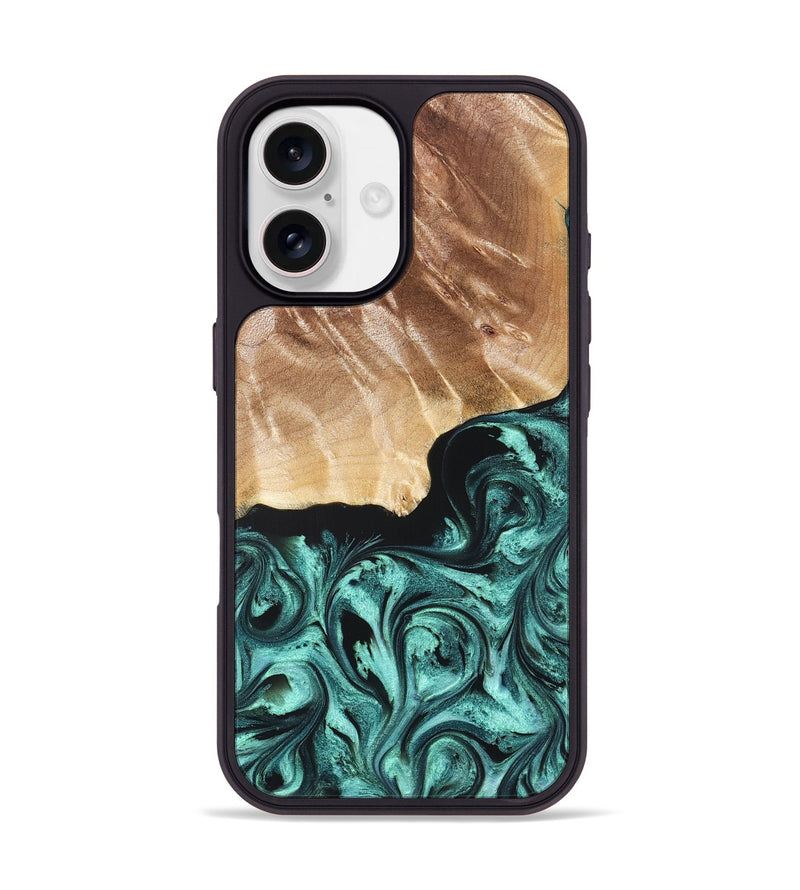 iPhone 17 Wood Phone Case - Gene (Green, 822670)