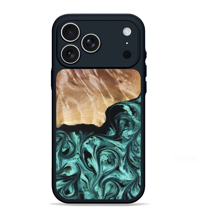 iPhone 17 Pro Max Wood Phone Case - Gene (Green, 822670)