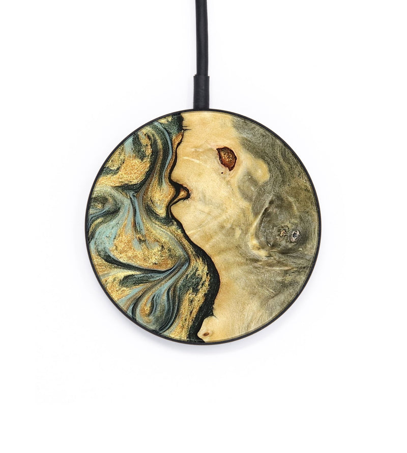 Circle Wood Wireless Charger - Katlin (Green, 822672)