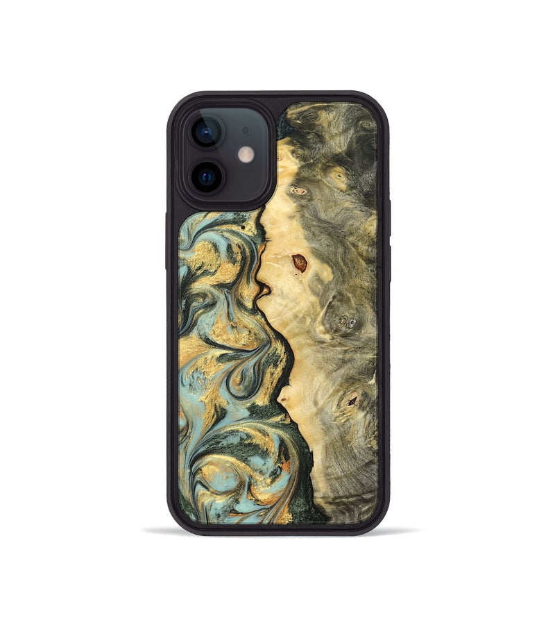 iPhone 12 mini Wood Phone Case - Katlin (Green, 822672)