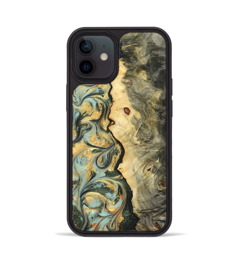 iPhone 12 Wood Phone Case - Katlin (Green, 822672)