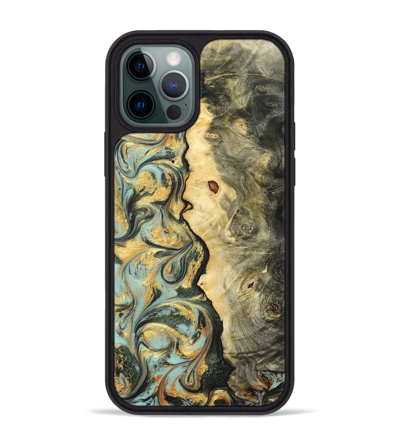 iPhone 12 Pro Max Wood Phone Case - Katlin (Green, 822672)
