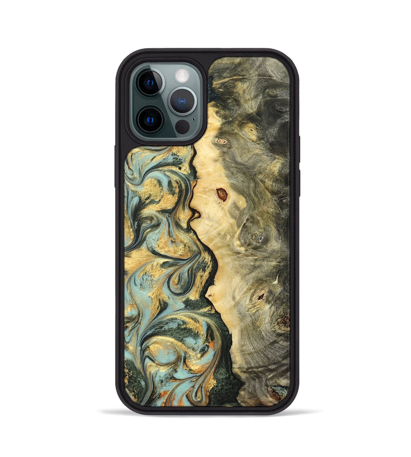 iPhone 12 Pro Wood Phone Case - Katlin (Green, 822672)