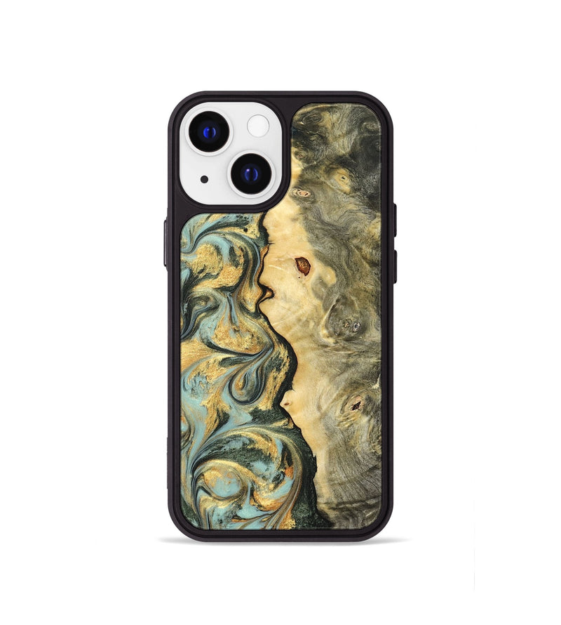 iPhone 13 mini Wood Phone Case - Katlin (Green, 822672)