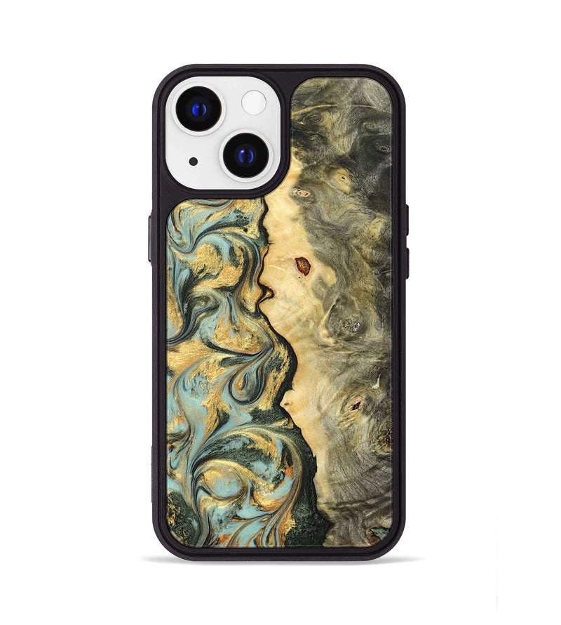 iPhone 13 Wood Phone Case - Katlin (Green, 822672)