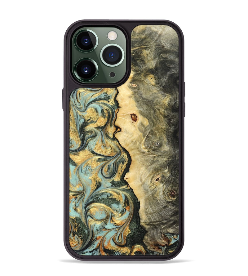 iPhone 13 Pro Max Wood Phone Case - Katlin (Green, 822672)