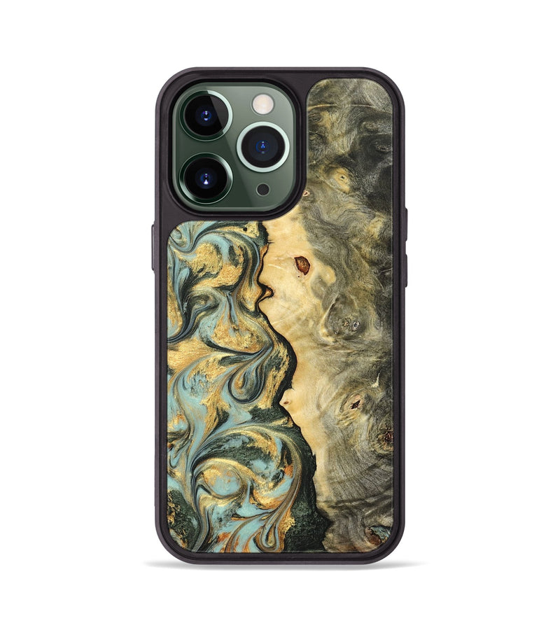 iPhone 13 Pro Wood Phone Case - Katlin (Green, 822672)