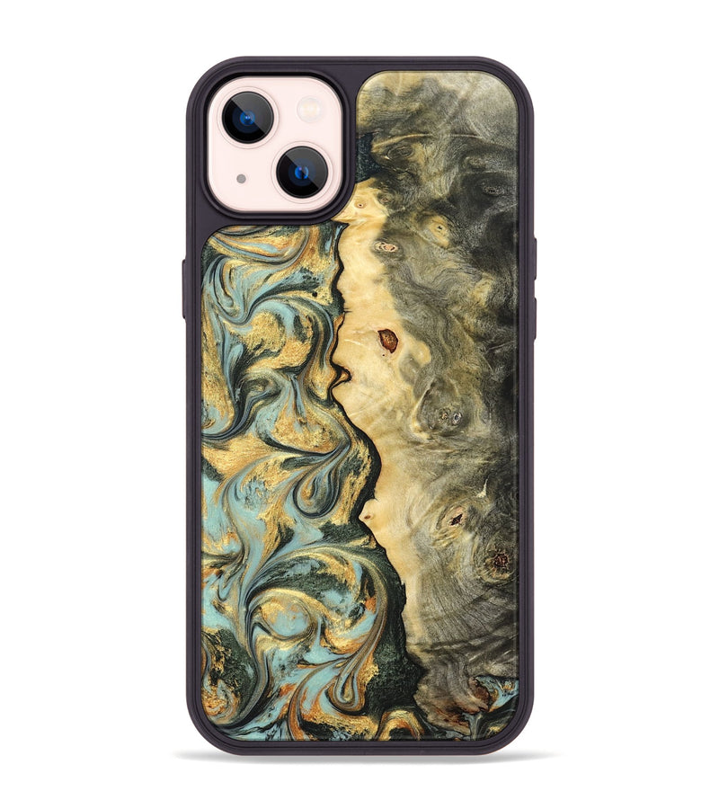 iPhone 14 Plus Wood Phone Case - Katlin (Green, 822672)