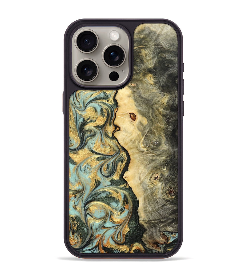 iPhone 15 Pro Max Wood Phone Case - Katlin (Green, 822672)
